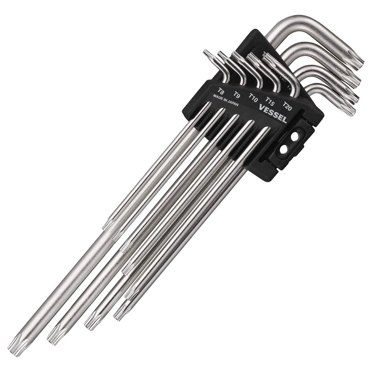 VESSEL set chiavi Torx antimanomissione a L 9 pezzi 8509TXH