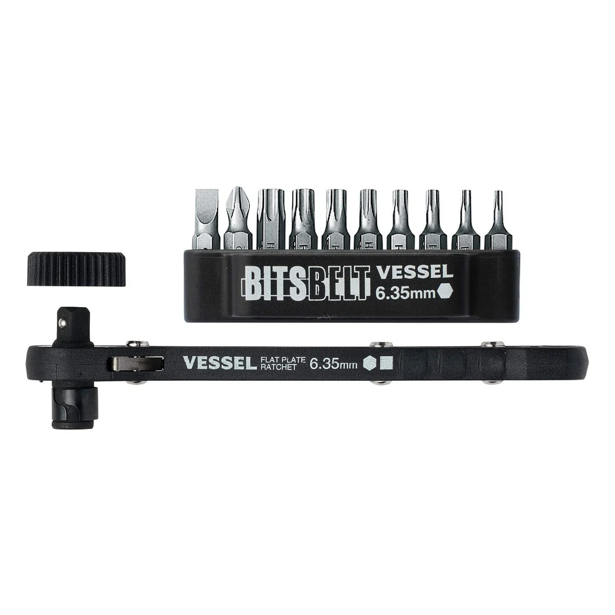 VESSEL cacciavite a cricchetto Torx a basso profilo con 10 inserti TX-11