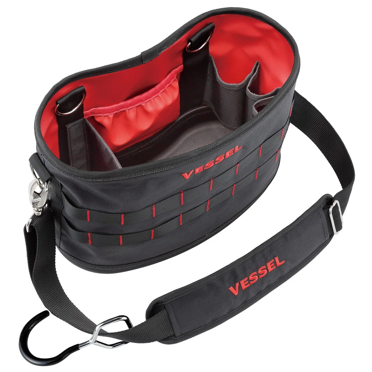 VESSEL Secchio Elettricista Ergonomico TBK-300 Nero/Rosso 6 kg