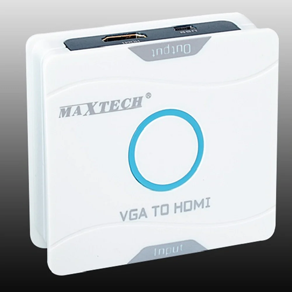 VGA A HDMI VIDEO CONVERTITORE ADATTATORE AUDIO HD PER PS3 XBOX PC MAXTECH CVGA-HD