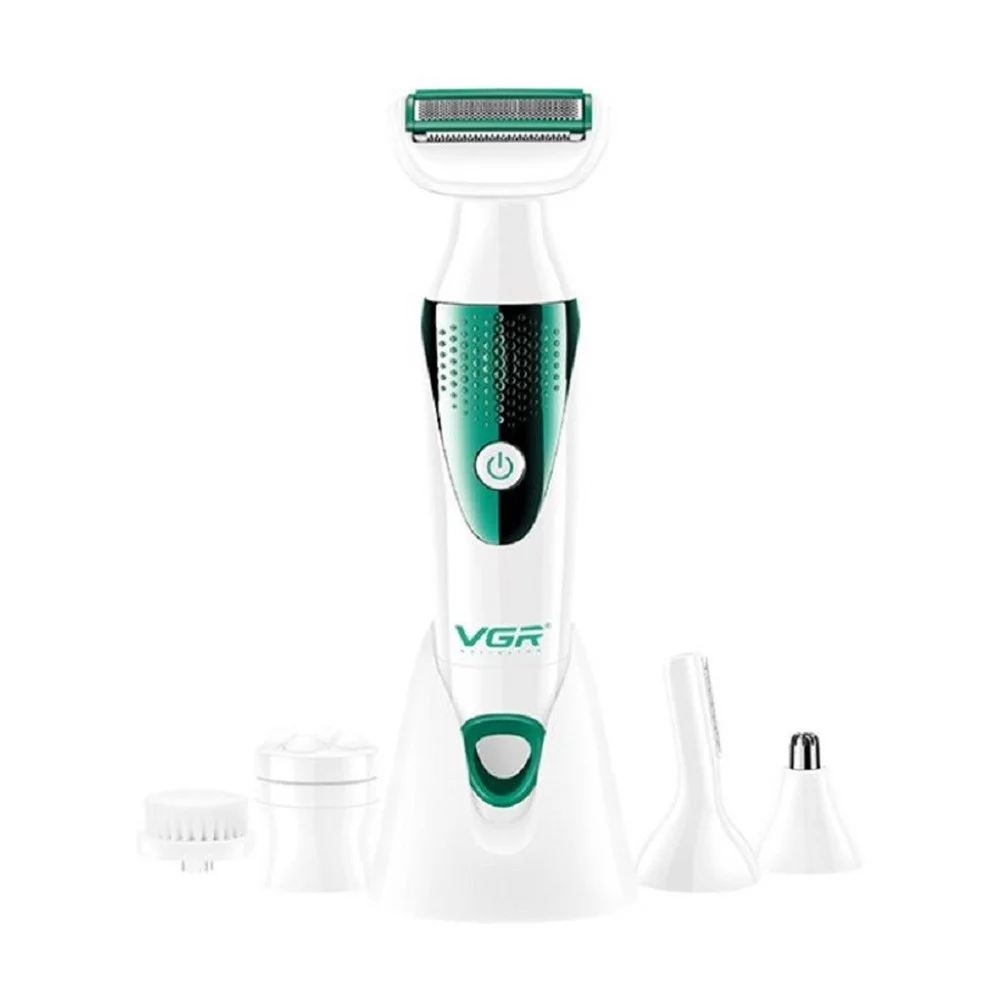 VGR V-720 Kit Epilatore 5in1 Donna Trimmer Rasoio Testine Intercambiabili
