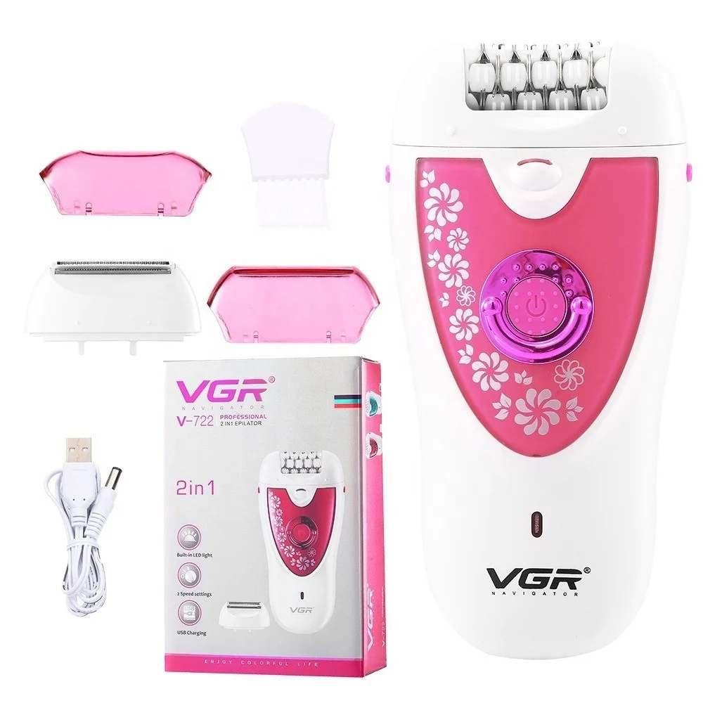 VGR V-722 Epilatore 2 in 1 Professionale Rasoio Trimmer Donna