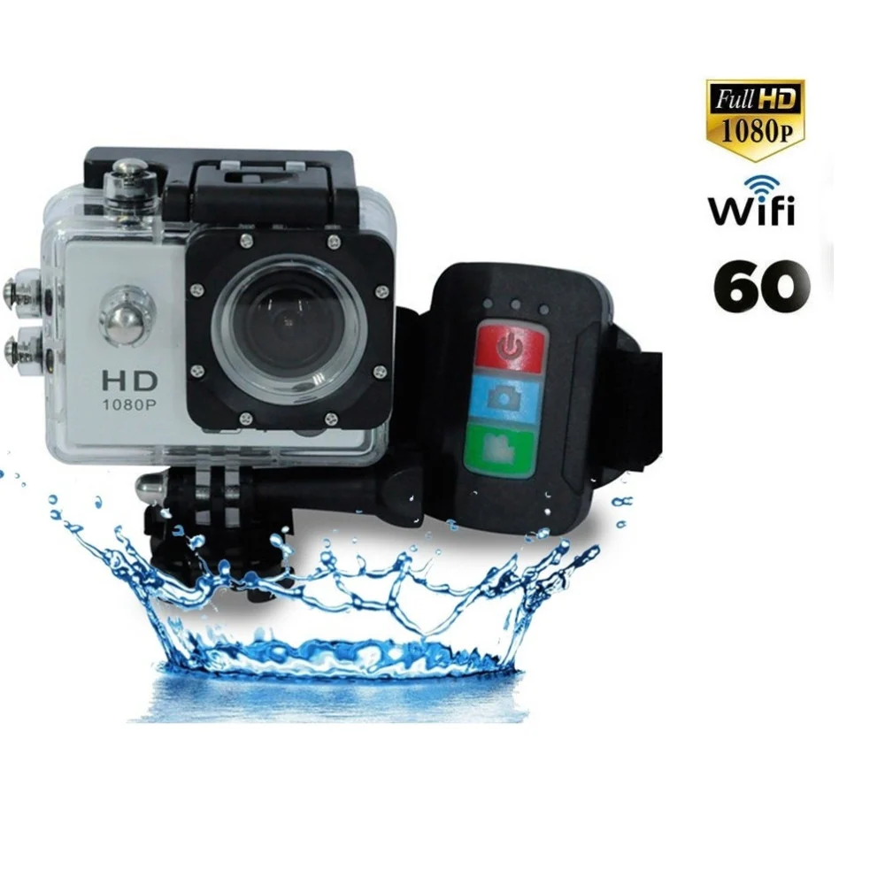 VIDEOCAMERA HD SCHERMO 2" 1080P SPORT SUBACQUEA CASCO MOTO WIFI CON TELECOMANDO - TrAdE Shop Traesio