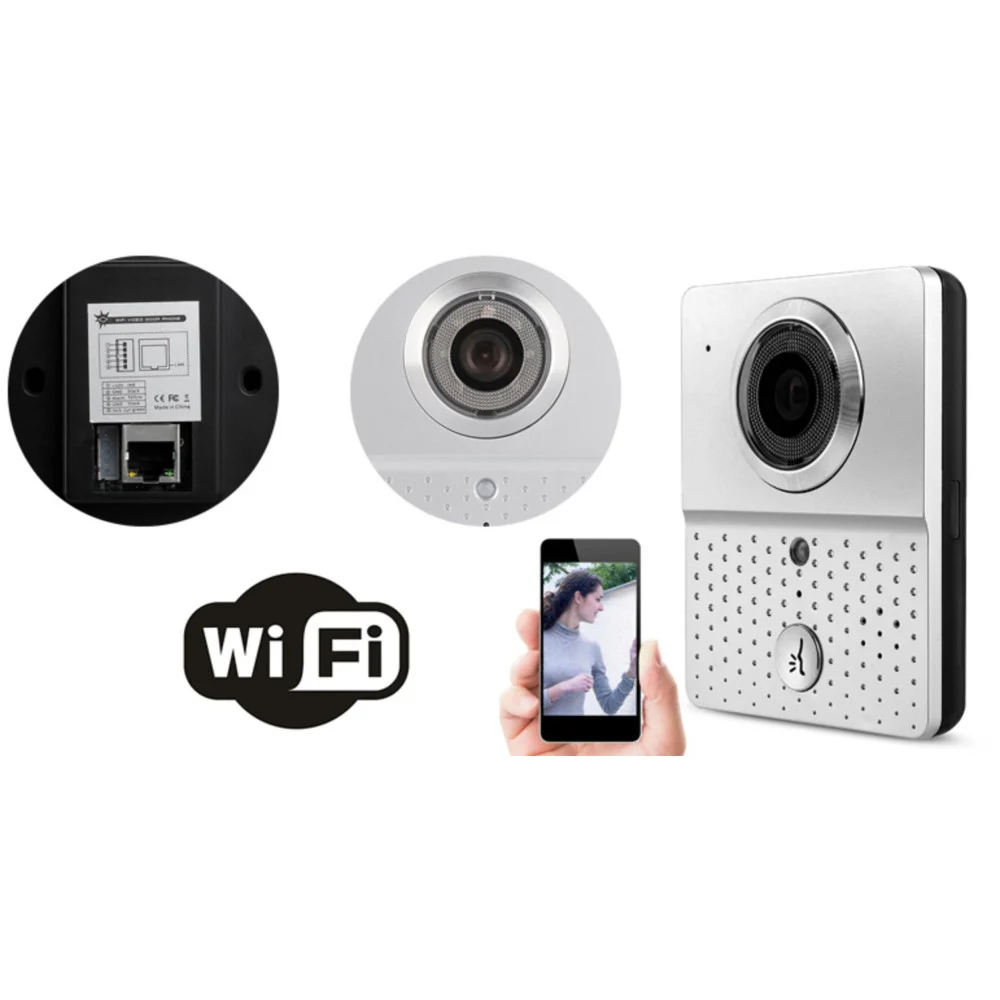 VIDEOCITOFONO WIFI CAMPANELLO LED IR LAN HD CAMERA CHIAMATA REMOTA SMARTPHONE - TrAdE Shop Traesio