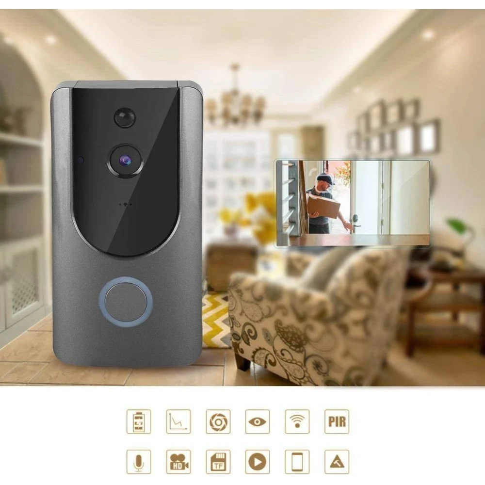 VIDEOCITOFONO WIFI IP TELECAMERA CITOFONO CAMPANELLO SENZA FILI APP SMARTPHONE - TrAdE Shop Traesio