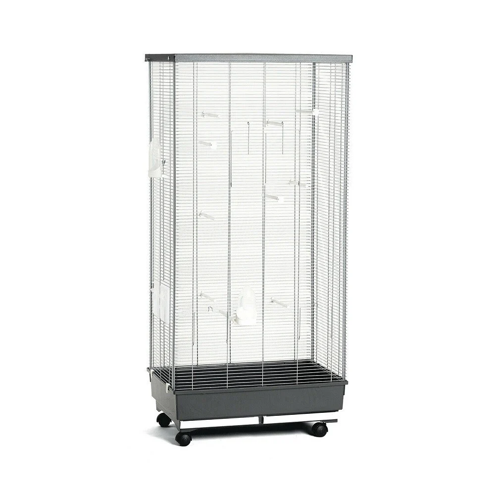 VOLIERA GABBIA SENZA TETTO PER VOLATILI UCCELLI CANARINI 66X45X140CM COMPLETA - TrAdE Shop Traesio