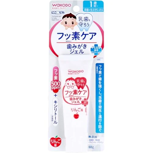 WAKODO NIKOPIKA Toothpaste Gel Apple Flavor 50g Fluoride Care