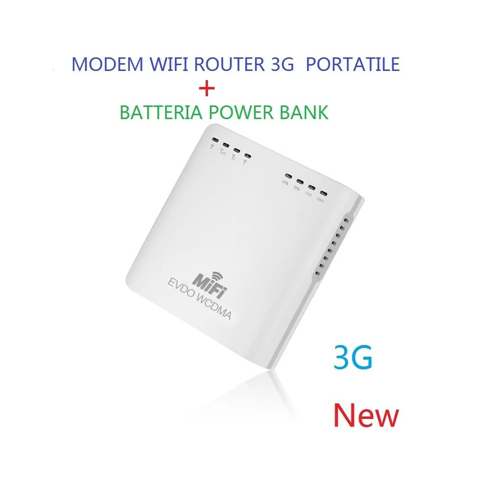 WIRELESS MINI MODEM WIFI ROUTER 3G PORTATILE CON BATTERIA SUPPORTA SIM WCDMA - TrAdE Shop Traesio