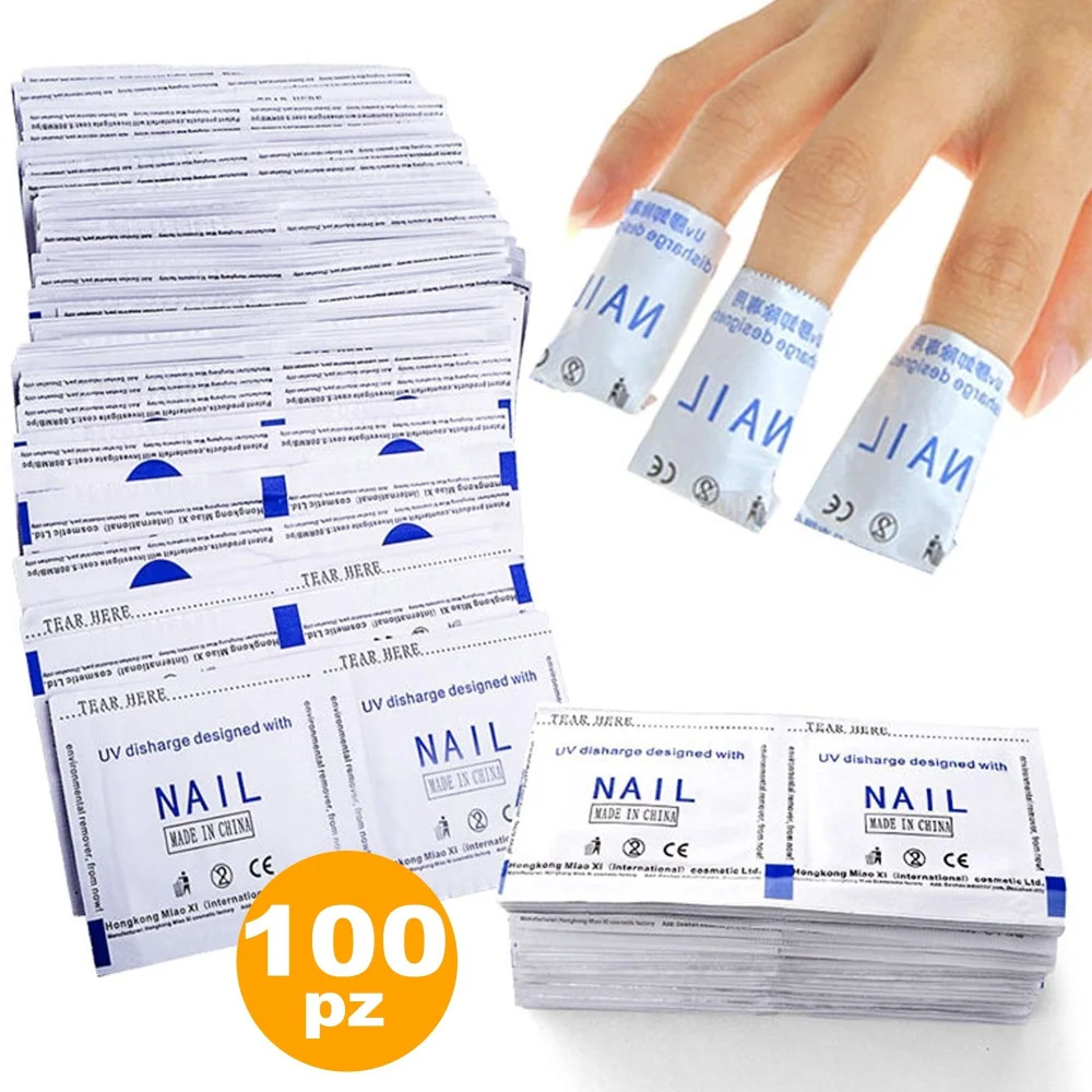 WRAPS RIMUOVI GEL USA GETTA ACRILICO SEMIPERMANENTE RIMOZIONE NAIL ART SOLVENTE - TrAdE Shop Traesio