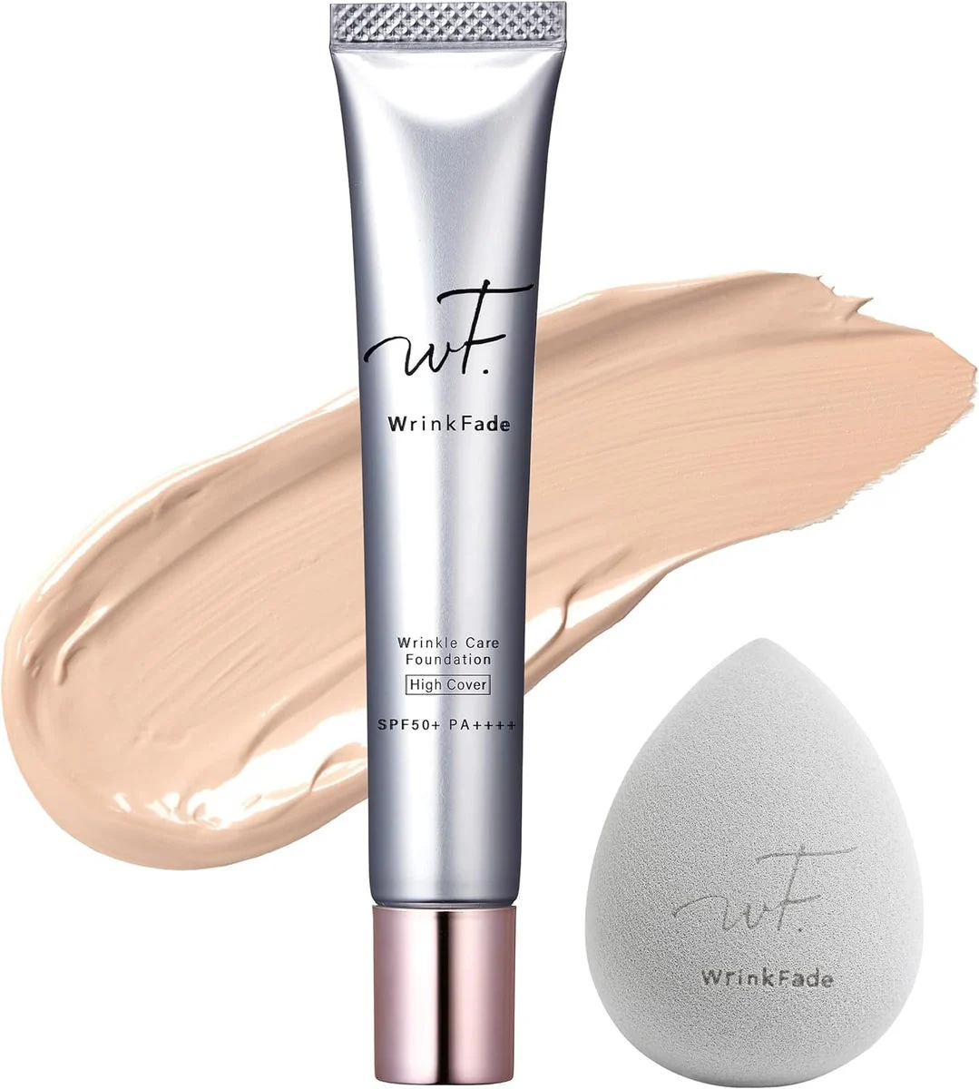 WrinkFade BB Cream fondotinta alta coprenza con puff set da 2 - WAFUU JAPAN