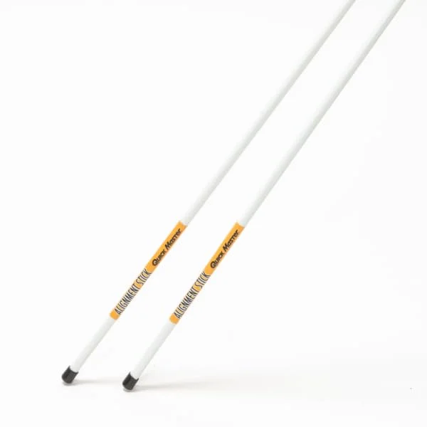 Yamani Golf aste di allineamento Quick Master QMMGNT33 bianco set da 2