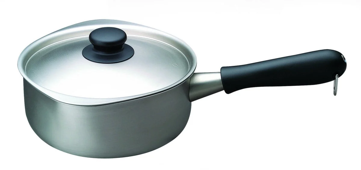 Yanagi Sori Pentola a Manico Unico 18cm Solo Fiamma Gas Acciaio Satinato