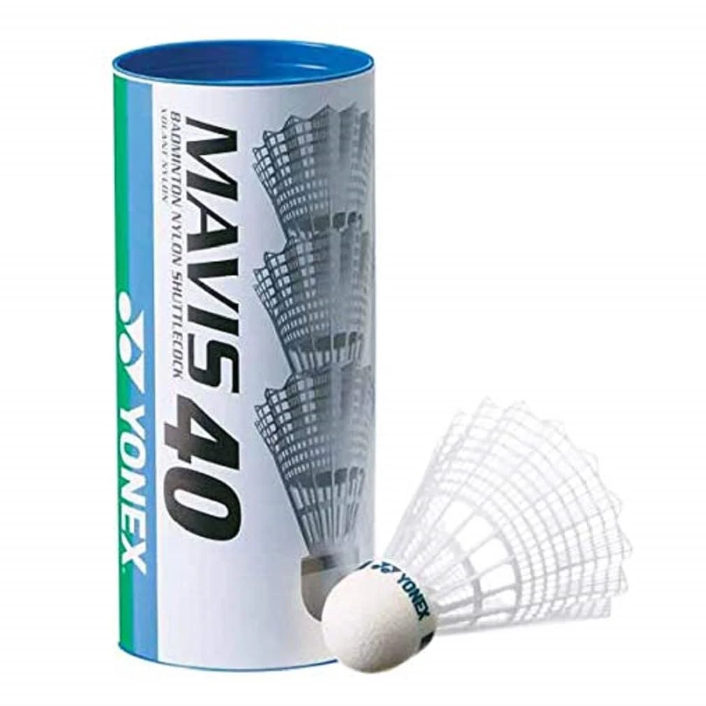 YONEX Mavis 40P Shuttlecocks 3pcs Nylon Synthetic Cork M-40BP
