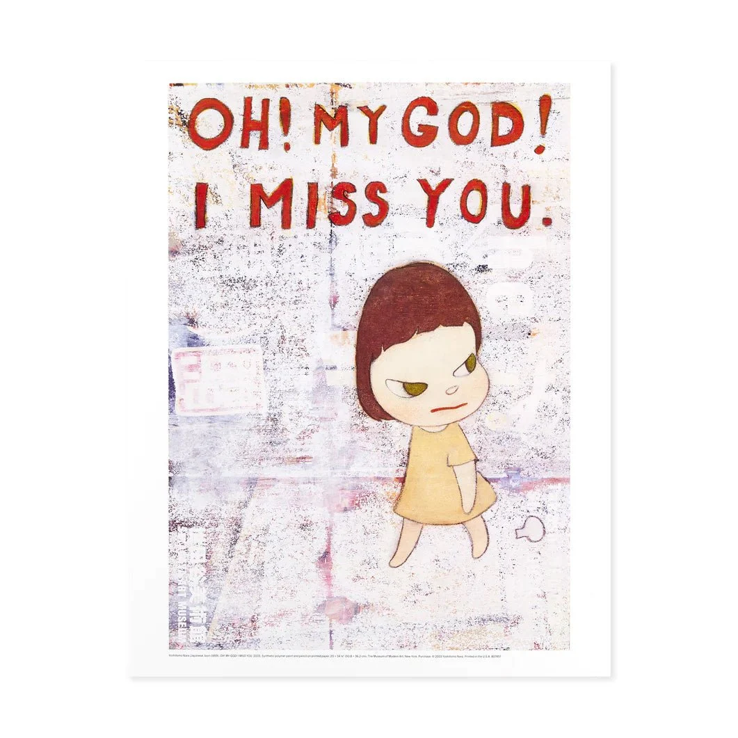Yoshitomo Nara Poster OH! MY GOD! I MISS YOU! 50x70 cm Art Print - WAFUU JAPAN