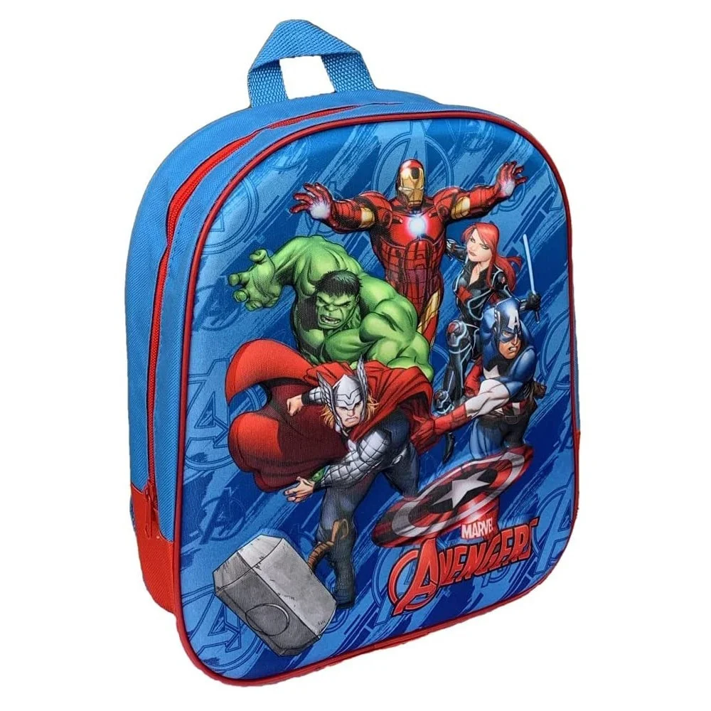 ZAINETTO AVENGERS STAMPA IN RILIEVO 3D SUPEREROI BAMBINI SCUOLA ASILO ELEMENTARI - TrAdE Shop Traesio