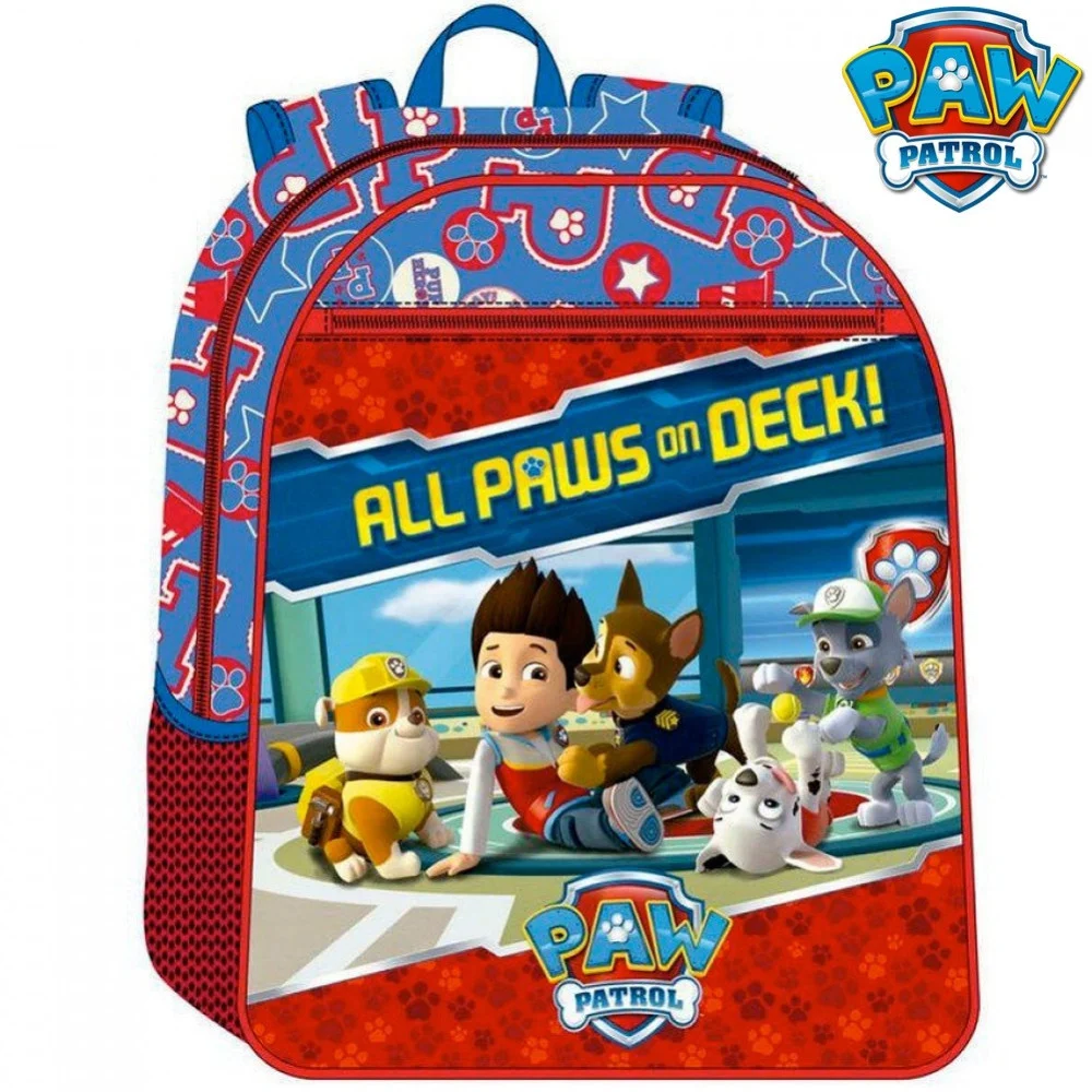 ZAINETTO PAW PATROL CUCCIOLI 28CM MICROFIBRA+PVC BAMBINI SCUOLA ASILO ELEMENTARI - TrAdE Shop Traesio