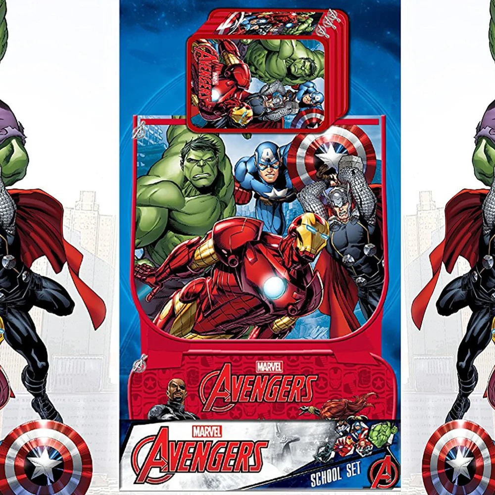 ZAINO + ASTUCCIO 3 ZIP SCUOLA ESTENSIBILE KIT COMPLETO SUPER EROI AVENGERS - TrAdE Shop Traesio