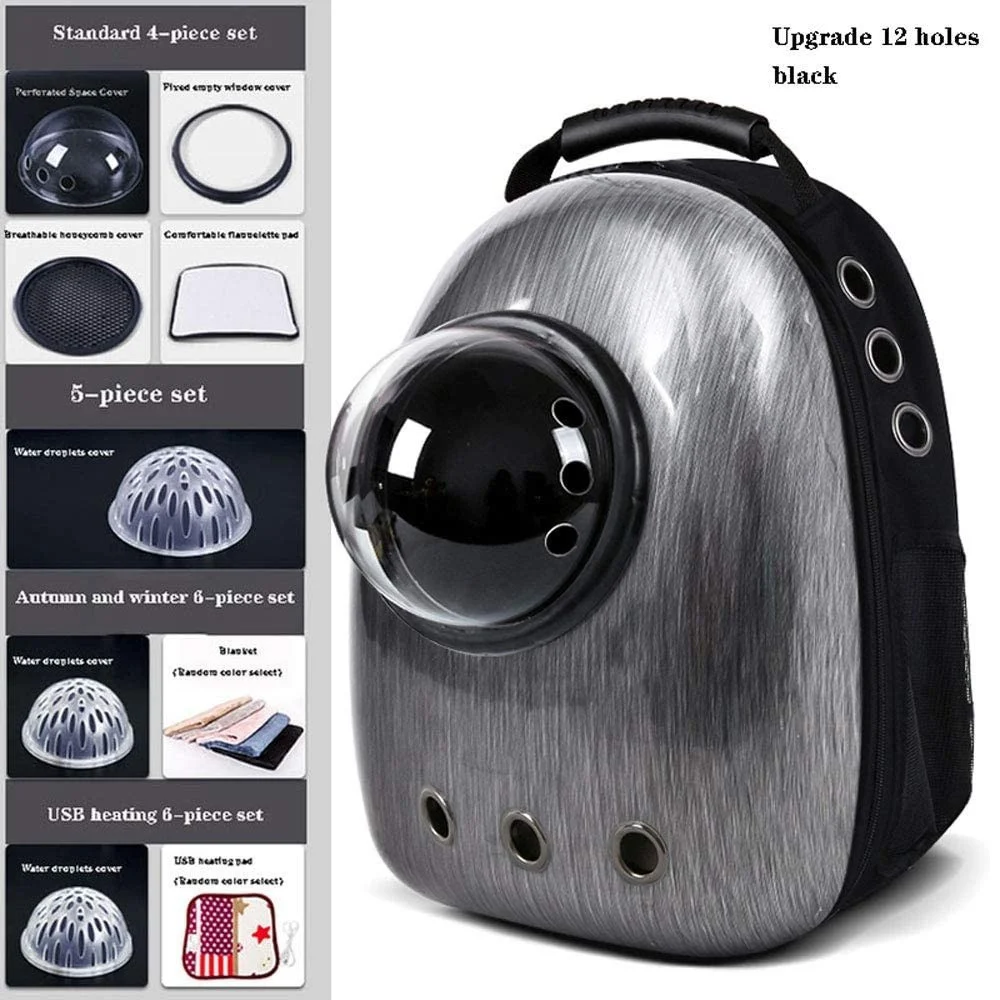 ZAINO BORSA TRASPORTINO GATTO CANE PORTATILE VIAGGIO DESIGN A CAPSULA SPAZIALE - TrAdE Shop Traesio