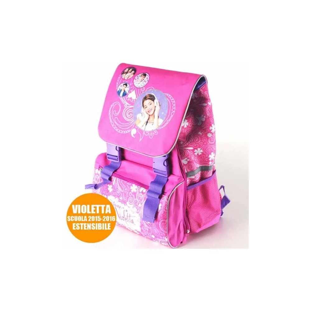 ZAINO ESTENSIBILE VIOLETTA MY SONG DISNEY CHANNEL SCUOLA BAMBINE ELEMENTARI - TrAdE Shop Traesio