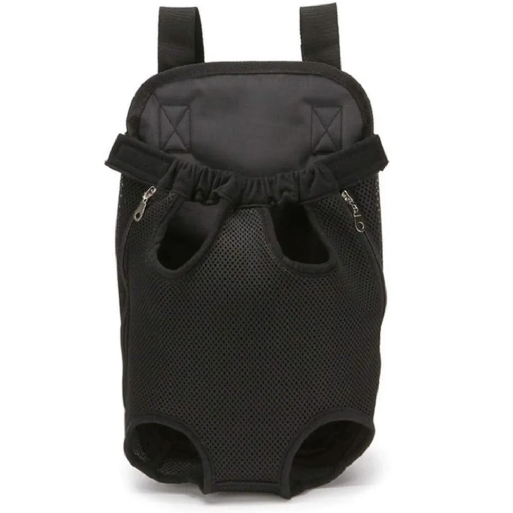ZAINO PER ANIMALI DOMESTICI TRASPIRANTE CANI REGOLABILE PORTATILE RETE TG.M NERO - TrAdE Shop Traesio