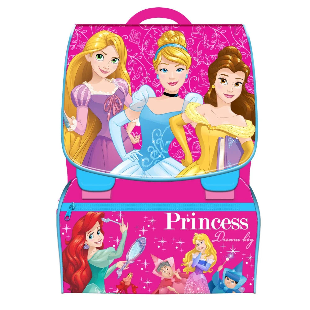 ZAINO SCUOLA ESTENSIBILE DISNEY PRINCIPESSE BAMBINE SCUOLA + ASTUCCIO COMPLETO - TrAdE Shop Traesio