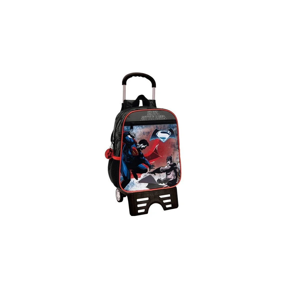 ZAINO TROLLEY 28 CARRELLO ZAINETTO CARRELLINO SCUOLA ASILO BATMAN VS SUPERMAN - TrAdE Shop Traesio