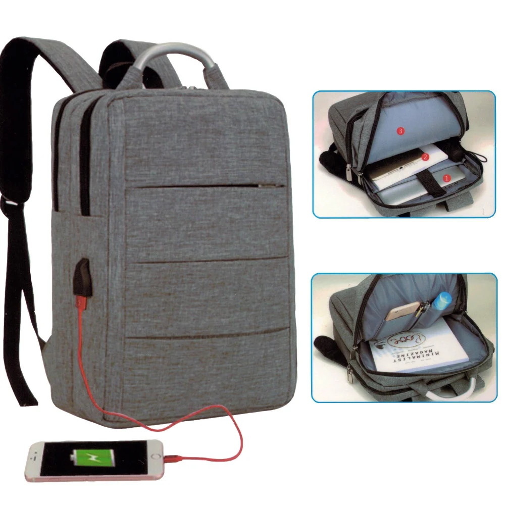 ZAINO ZAINETTO CARTELLA PER NOTEBOOK PC PORTATILE 15,6" CON PRESA USB DA VIAGGIO - TrAdE Shop Traesio