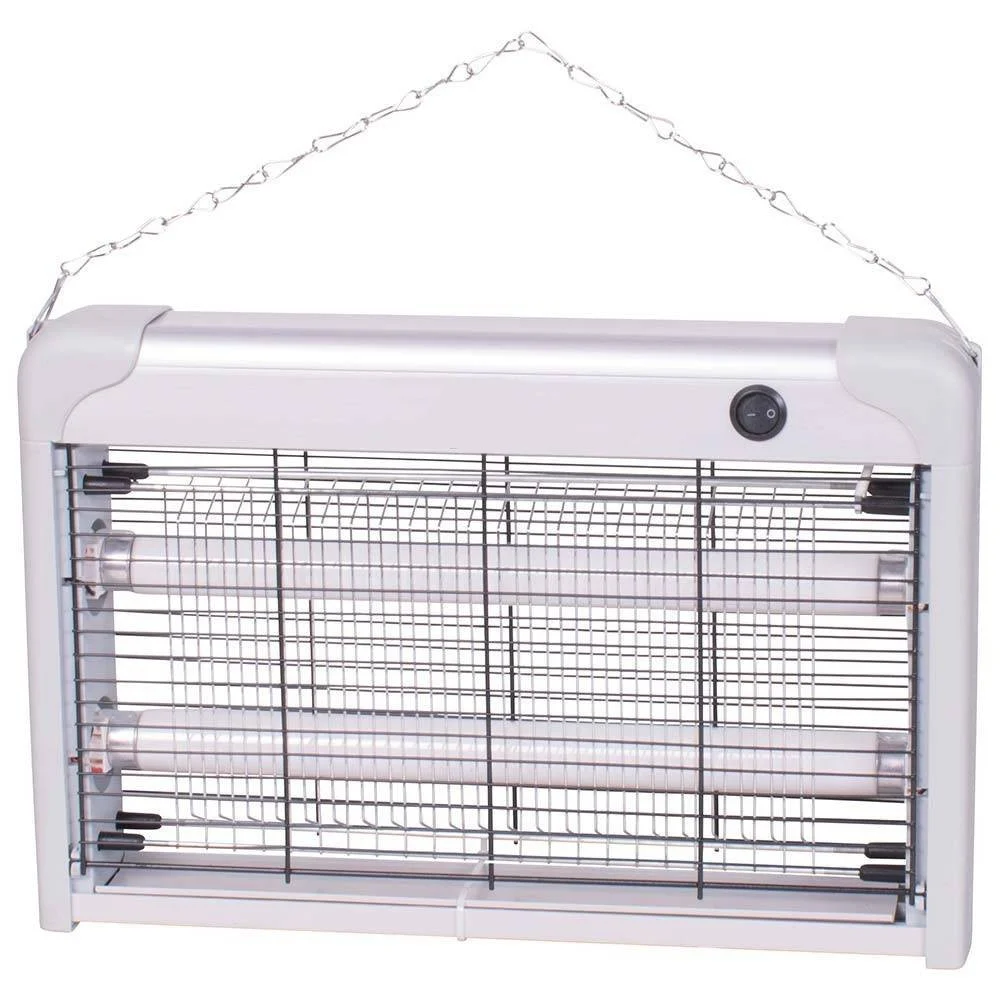 ZANZARIERA ELETTRICA SLIM ANTI ZANZARE MOSCHE 2 LAMPADE UV LED 20W 39 X 26 X 6CM - TrAdE Shop Traesio
