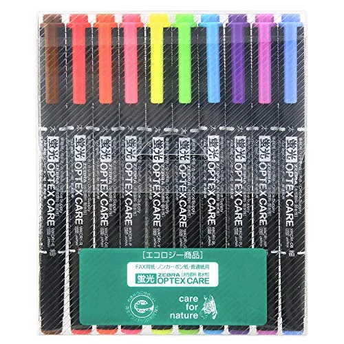 Zebra Penna Fluorescente Optexcare 10 colori WKCR1-10C
