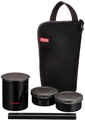 Zojirushi Giara Isolata In Acciaio Inossidabile 0,24L+0,19L Modello SZ-JB02-BA Nero