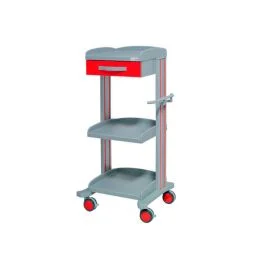 Carrello multifunzionale con ripiani e manico spinta 65x56x128cm - Inmoclinic