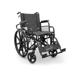 Sedia a rotelle in metallo con schienale regolabile - Quirumed