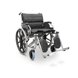 Sedia a rotelle con larghezza speciale 56 cm. Acciaio - Quirumed
