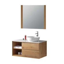 Idrak Mobile bagno sospeso in mdf piano in quarzo - Bagno, idraulica e termoidraulica