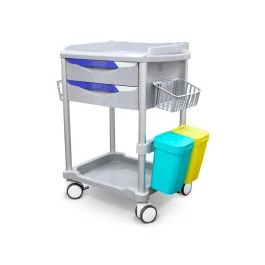 Carrello per procedure con cassetti, ripiani e accessori - Quirumed