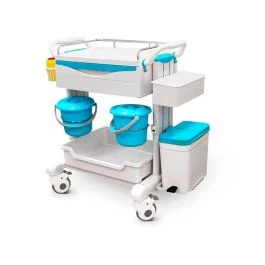 Carrello portastrumenti in ABS con ripiani, vassoio e accessori - Quirumed