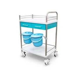 Carrello portastrumenti in acciaio con cassetti e ripiano - Quirumed