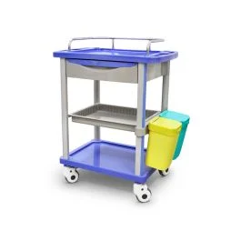 Carrello portastrumenti con vassoio, ripiani e cassetto - Quirumed