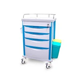 Carrello per farmaci a 4 cassetti con accessori - Quirumed