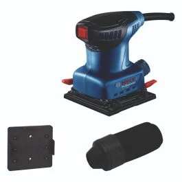 Bosch Levigatrice orbitale 220w, include 1 piastra punzonatura, 1 lama abrasiva, 1 sacchetto per la polvere - Utensileria e ferramenta