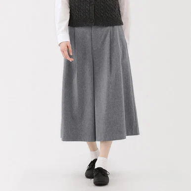 Culotte plissettate spazzolate ed elasticizzate da donna