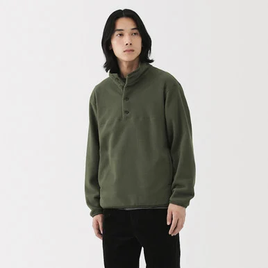 Pullover in pile di poliestere riciclato da uomo
