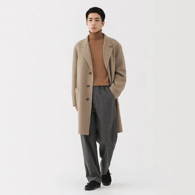 Cappotto Chesterfield in misto lana merino da uomo