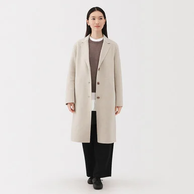 Cappotto Chesterfield in misto lana merino da donna