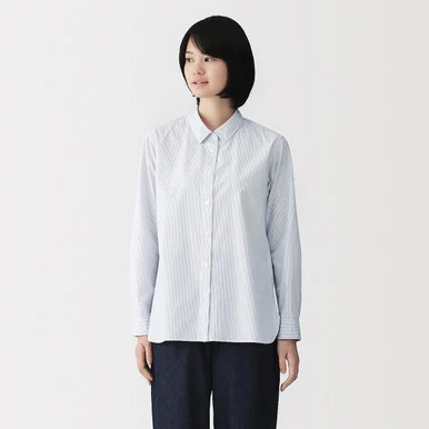 Camicia in cotone ampio lavato da donna