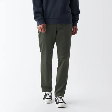 Pantaloni chino a gamba slim elasticizzati Verde Scuro 19232 - Uomo
