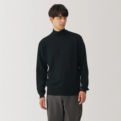 Maglione ad Alto Collo a Maglia Fine e Senza Prurito - Uomo