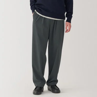 Pantaloni da uomo a gamba larga con piega facile da indossare