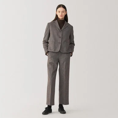 Blazer in misto lana riciclata da donna