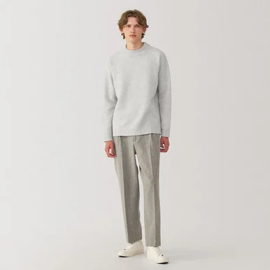 Maglione da uomo in lana compatta con collo alto